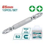 10-delni set nastavkov za izvijač 65mm, serija INDUSTRIAL