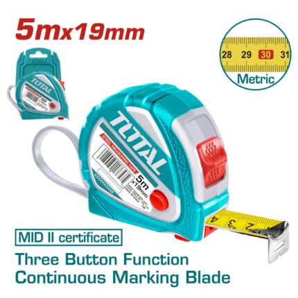 Jekleni merilni trak (meter) 5mx19mm (TMT126051ME)