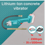 Akumulatorski betonski vibrator 2300rpm/20V/2.0Ah-7.5Ah/P20S (SET Baterija 1x2Ah, Polnilec) (TCVLI2023011)
