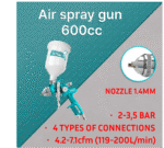 Pištola za kompresor za barvanje600cc/ INDUSTRIAL (TAT10601)