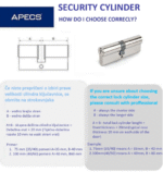 Cilindrični vložek APECS EC-75(35/40)-NI (3keys) (00022159)