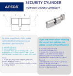 Cilindrični vložek APECS EC-95(40C/55)-C-NI (3keys)(00022556)