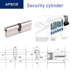 Cilindrični vložek APECS SM-85(40/45)-NI (5keys) (00025064)