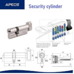 Cilindrični vložek APECS SM-110(50/60C)-C-NI (5keys) (00025623)