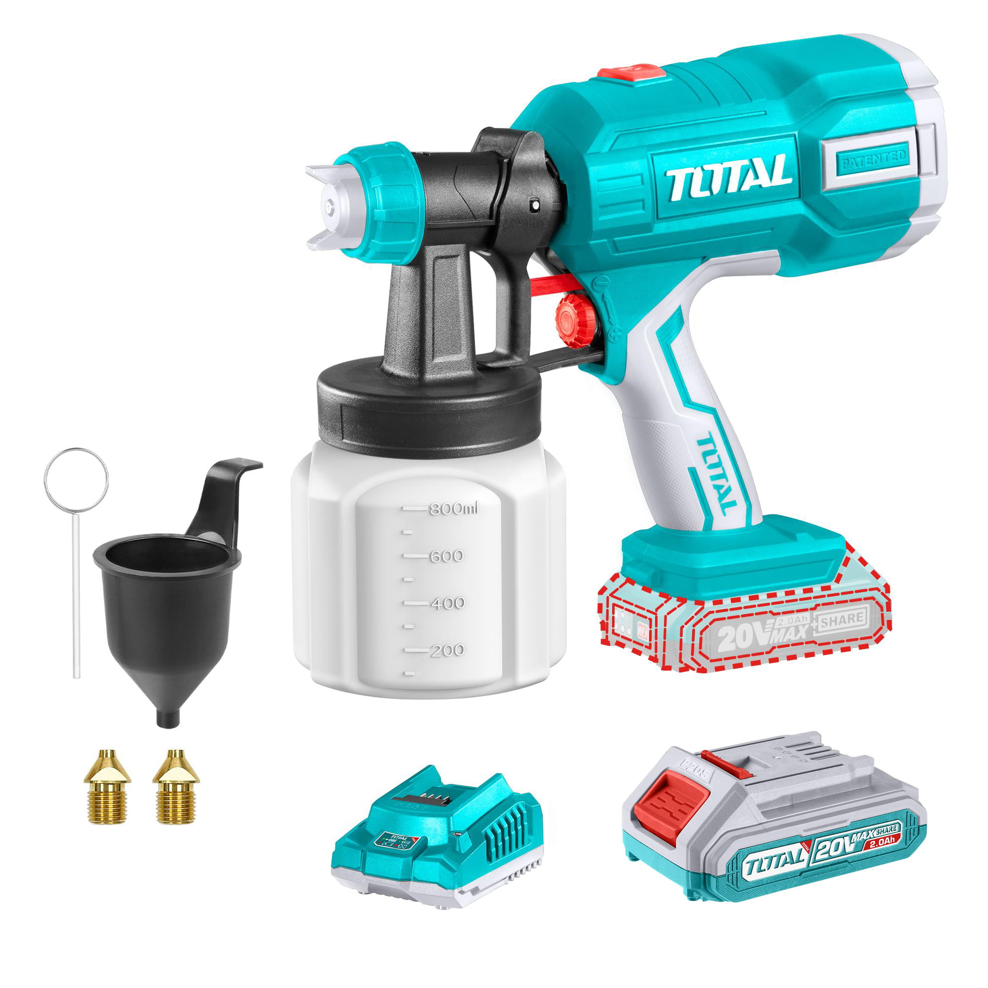 Akumulatorska razpršilna pištola 800ml/min /P20S /IND (TSGLI20406) Akumulatorska razpršilna pištola 800ml/min /P20S /IND (TSGLI20406)