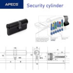 Cilindrični vložek APECS SM-95(45/50)-BLM (5keys) (00034289)