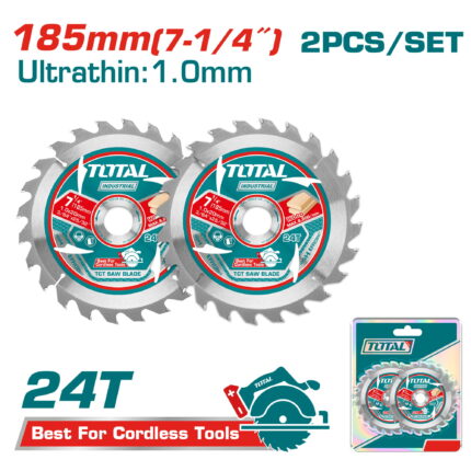 Set ultra tankih listov za žago TCT, 185mm /2pcs/ INDUSTRIAL (TAC2331853)
