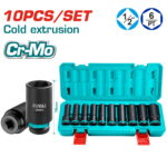 10-delni set 1/2" nastavkov za udarni ključ 2102L / INDUSTRIAL (THKISD12102L)