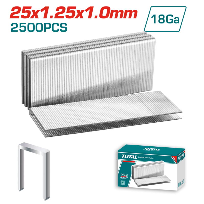 Crown staple 2500pcs/25x1,25x1,0mm (TAC918252)