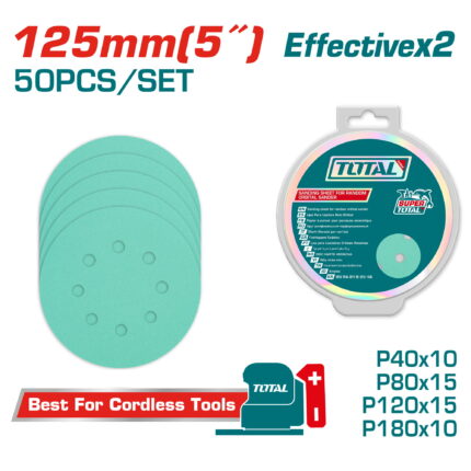 Sanding sheet for random orbital sander 125mm/50pcs (TAC125050)