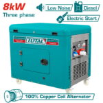 Silent diesel generator 8kW, 25L/9hp/9hours/3000rpm (TP280003)