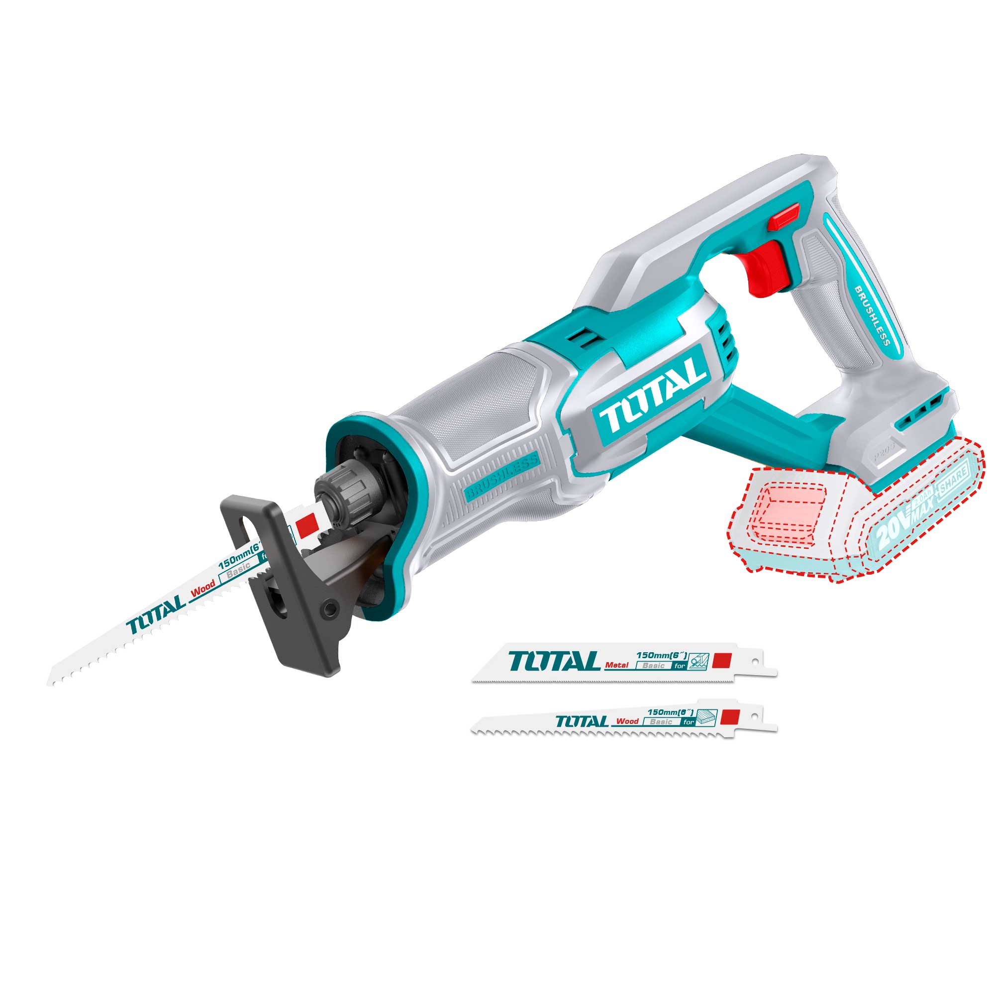 Lithium-ion reciprocating saw 210mm /2800rpm/20V/2.0Ah-7.5Ah/P20S (No battery) (TRSLI2108) Lithium-ion reciprocating saw 210mm /2800rpm/20V/2.0Ah-7.5Ah/P20S (No battery) (TRSLI2108)