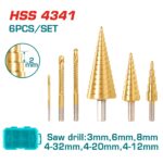 Set 6 step drill bit HSS 4341 INDUSTRIAL (TACSD2061)