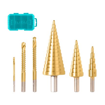 Set 6 step drill bit HSS 4341 INDUSTRIAL (TACSD2061)