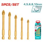 5pcs set HEX glass drill bit / INDUSTRIAL (TACSD7256)