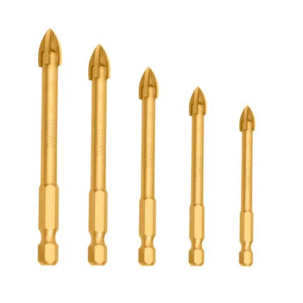 5pcs set HEX glass drill bit / INDUSTRIAL (TACSD7256)