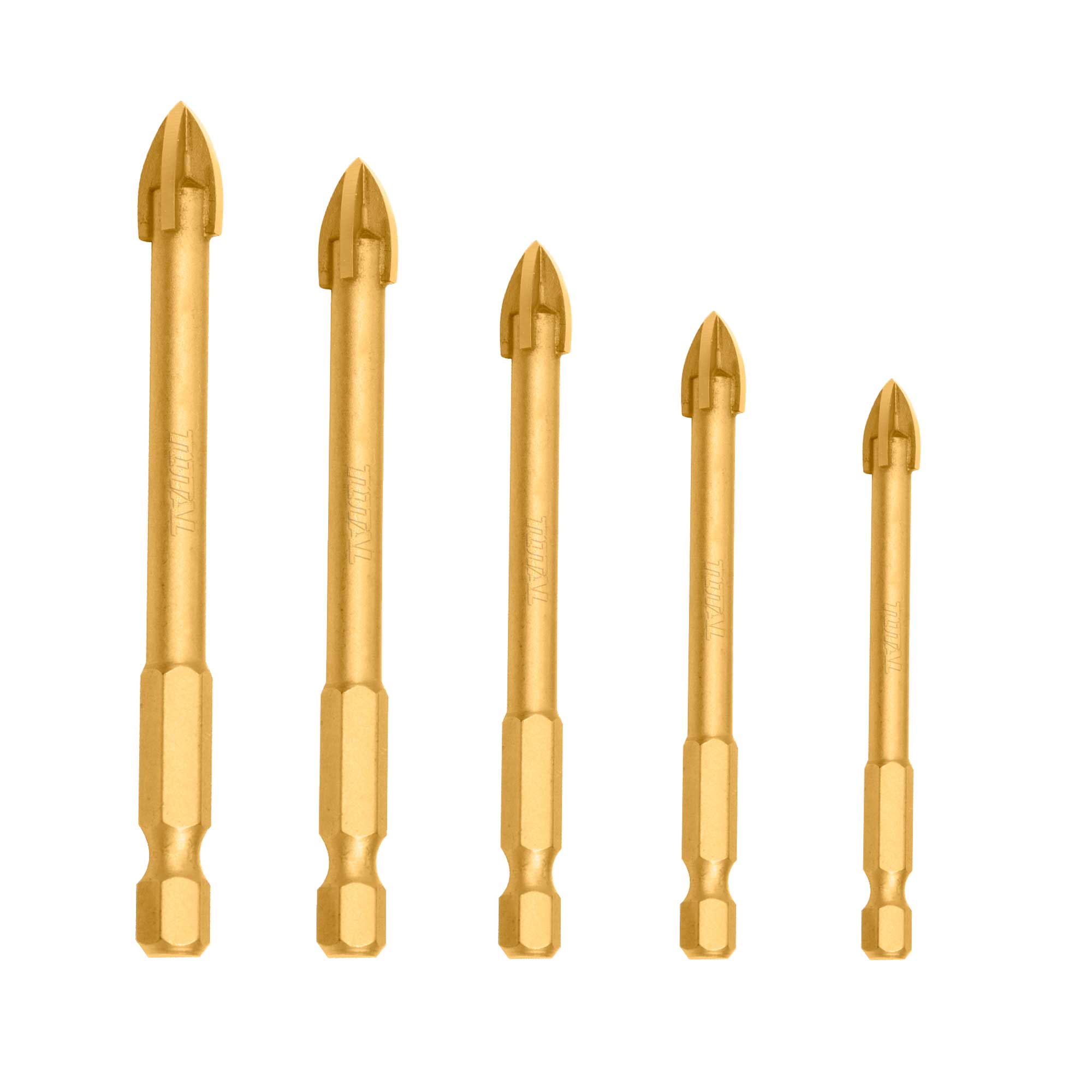 5pcs set HEX glass drill bit / INDUSTRIAL (TACSD7256) 5pcs set HEX glass drill bit / INDUSTRIAL (TACSD7256)