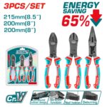 3 Pcs compound action pliers set / -65% energy /INDUSTRIAL (THT2CK231S)