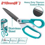 Rubber grip long-blade heavy duty scissors 210mm / INDUSTRIAL (THSCRS812108)