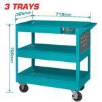 Tool cart 3 trays 719x365x780mm/ INDUSTRIAL (THPTC301)
