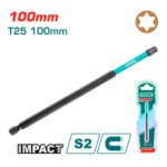 Impact screwdriver bit T25 / 100mm, INDUSTRIAL (TACIM71T25100)