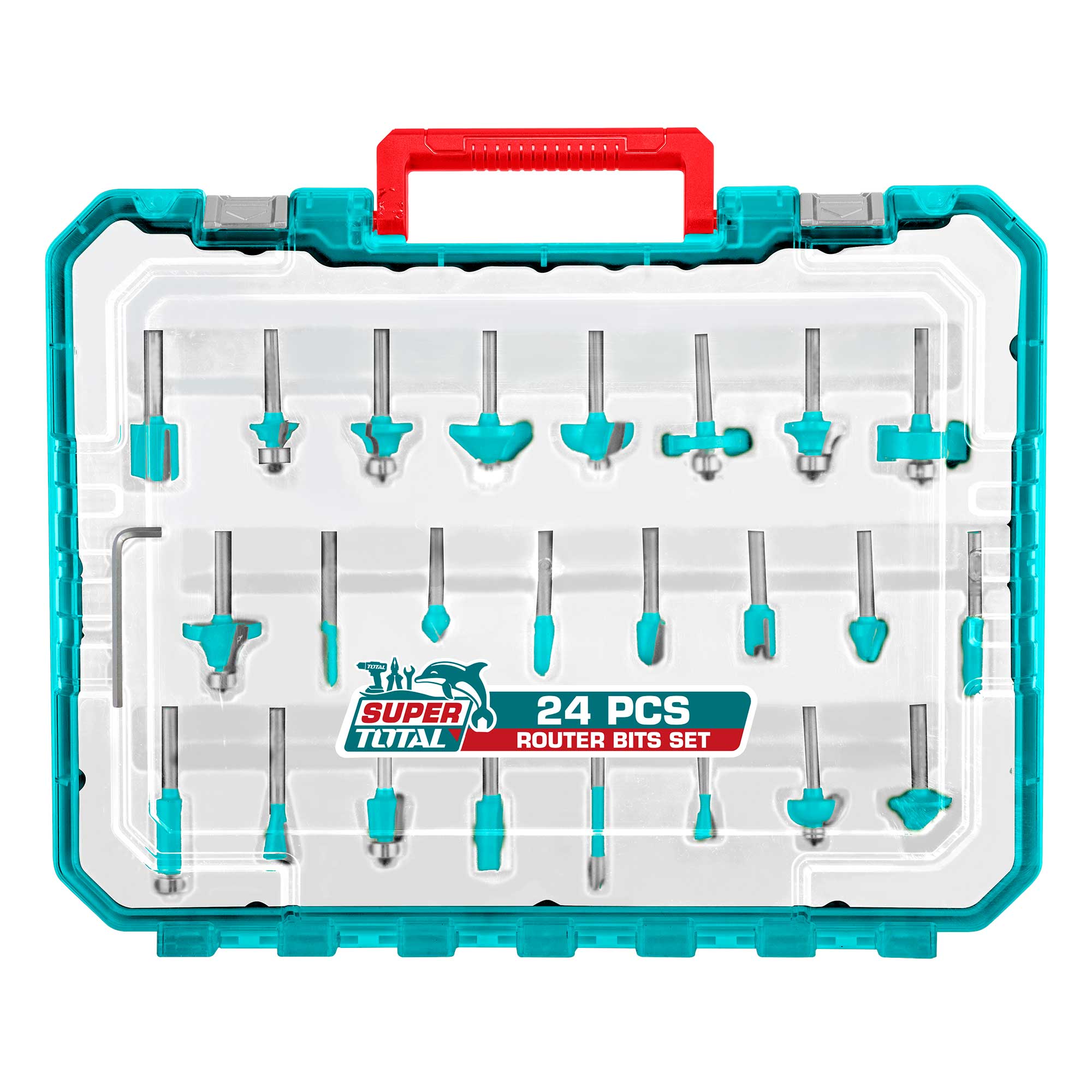 24 Pcs Router bits set (12mm) / INDUSTRIAL (TACSR12412) 24 Pcs Router bits set (12mm) / INDUSTRIAL (TACSR12412)