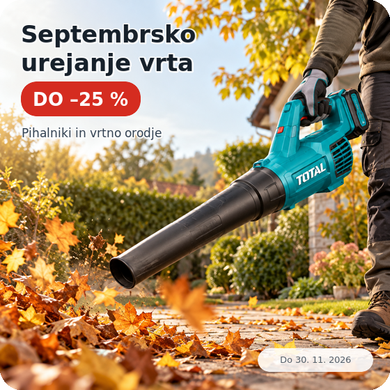 esenska akcija za pihalnike in vrtno orodje TOTAL – do 25 % popusta